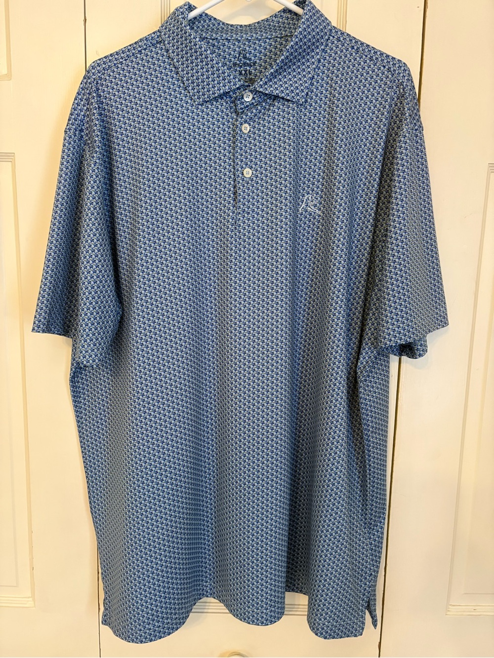 Rhoback “The Flyover” Blue Angels Inspired Men’s Performance Polo Shirt